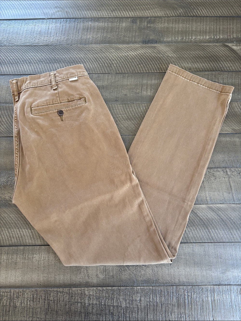 Men's Slim Straight Chino Pants in Tan